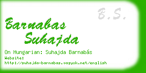 barnabas suhajda business card