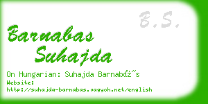 barnabas suhajda business card